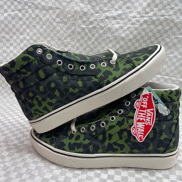 Vans Men’s Comfycush Sk8-Hi Leopard Cactus Scarab Sneakers VN0A3WMB9L9 - Picture 14 of 16